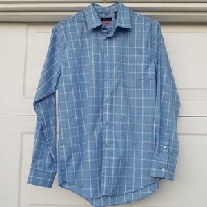 *Donated* Van HeusenTraveler L/S Blu/WhitDualChckM